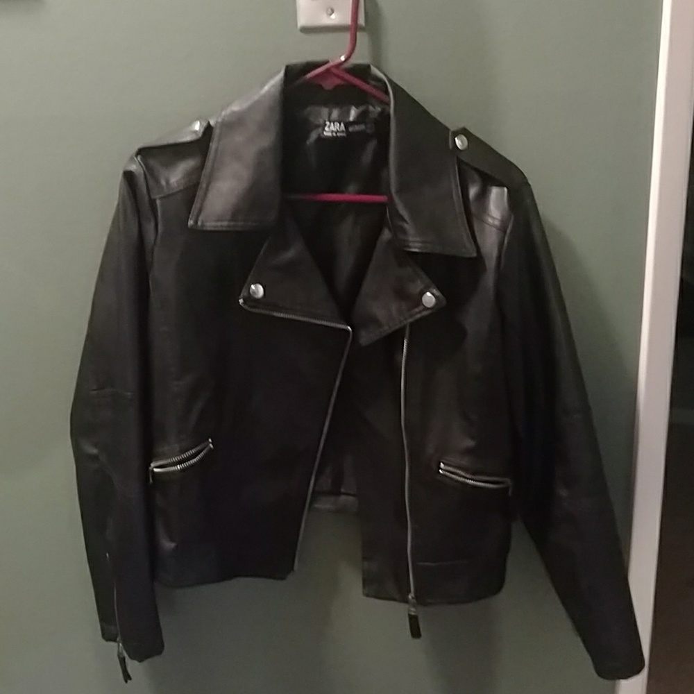 Faux leather jacket